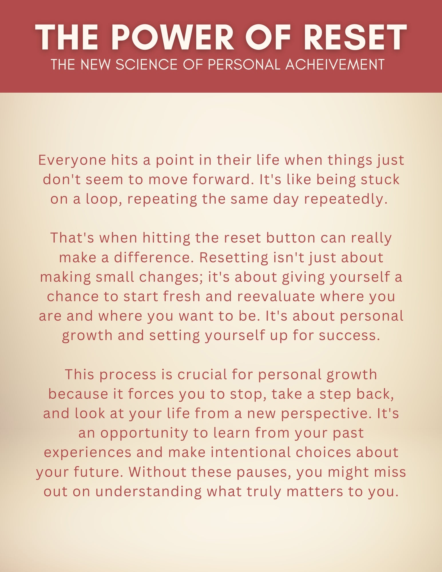 Power of Reset eBook